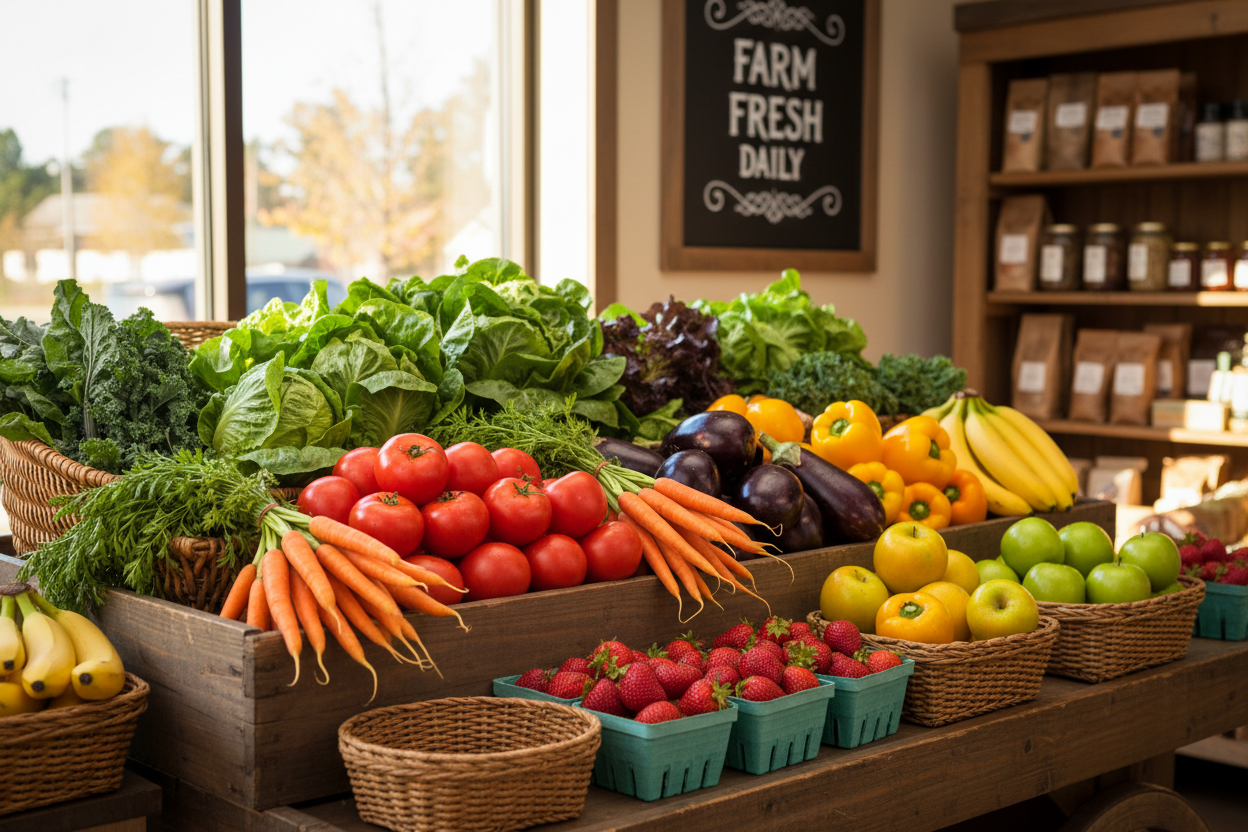 fresh fruit and vegetables